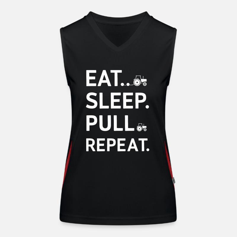 Tractor Pulling Tractor Pulling Tractor Power Farm Women's Functional Contrast Tank Top
