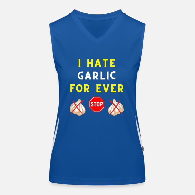 I HATE GARLIC FOR EVER INGREDIENT TASTE VAMPIRE Débardeur respirant contrasté Femme