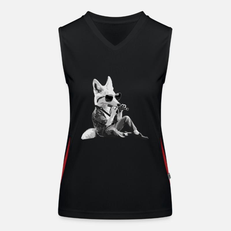 Cadeau de jeu d’harmonica Fox Débardeur respirant contrasté Femme