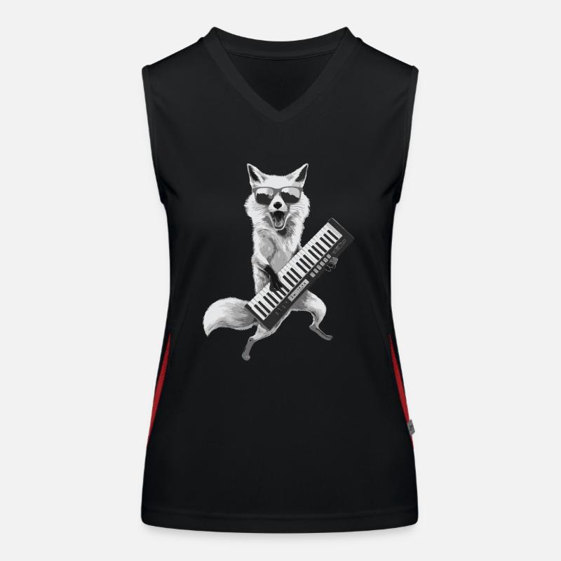 Cadeau pour clavier Fox Keytar Débardeur respirant contrasté Femme