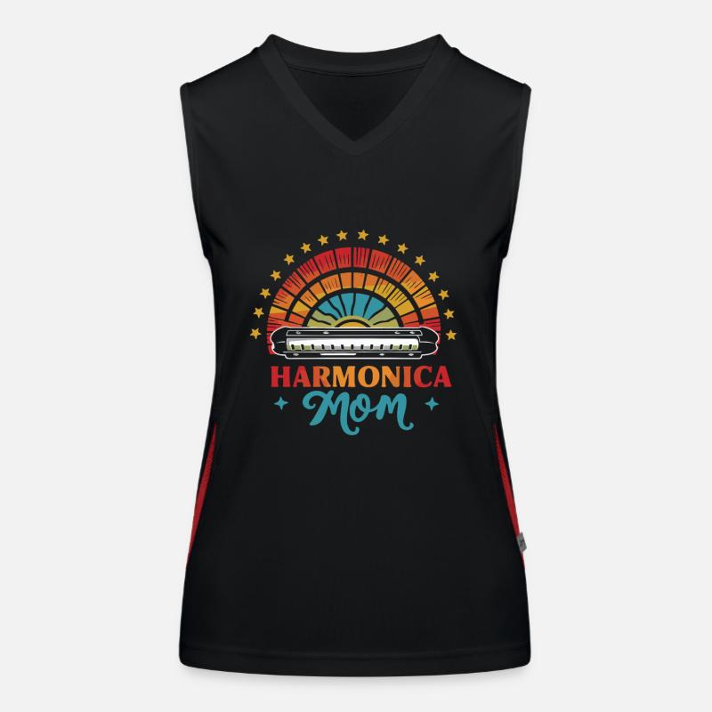 Harmonica Playing Gift Women's Functional Contrast Tank Top