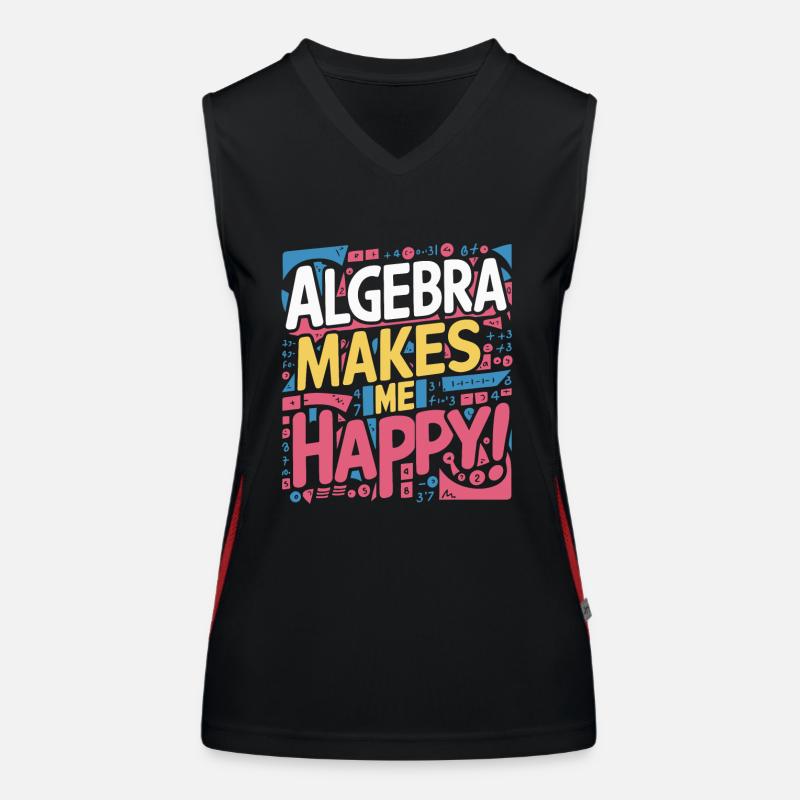 ALGEBRA MAKES ME HAPPY Women's Functional Contrast Tank Top