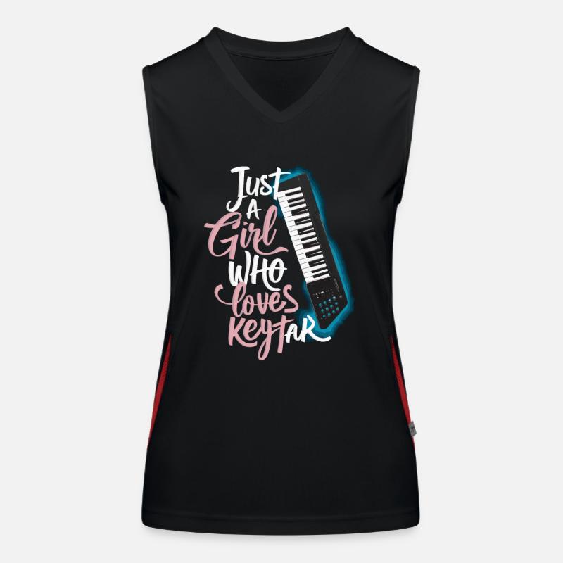 Keytar Keyboard Geschenk Funktionelles Kontrast-Tank Top für Frauen