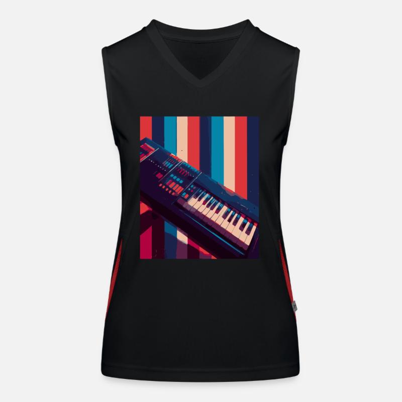 Keytar Keyboard Geschenk Funktionelles Kontrast-Tank Top für Frauen
