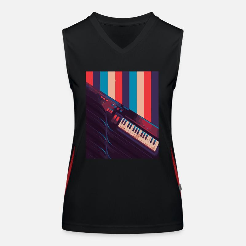 Keytar Keyboard Gift Women's Functional Contrast Tank Top