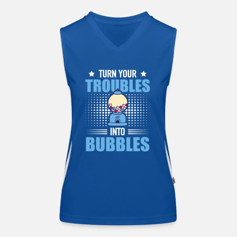 Transformez vos problèmes en bulles - Snack de chewing-gum Débardeur respirant contrasté Femme