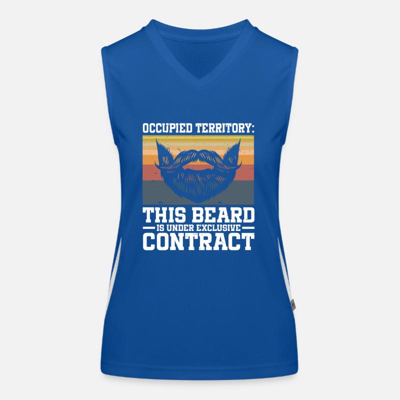 Bart Spruch Bärtiger Vater Ehemann Funktionelles Kontrast-Tank Top für Frauen