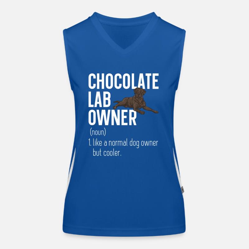 Chien Labrador Retriever brun chocolat Débardeur respirant contrasté Femme