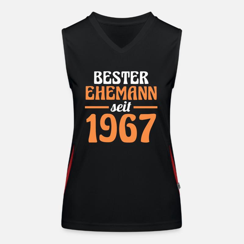 Valentinstag Bester Ehemann Seit 1967 Funktionelles Kontrast-Tank Top für Frauen