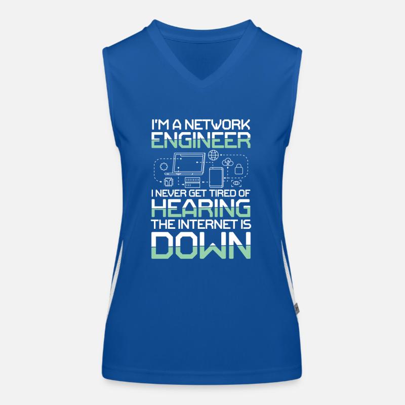 I'm A Network Engineer Funktionelles Kontrast-Tank Top für Frauen