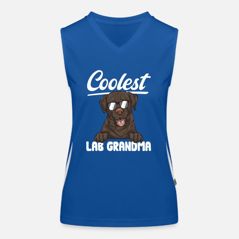 Chien Labrador Retriever brun chocolat Débardeur respirant contrasté Femme