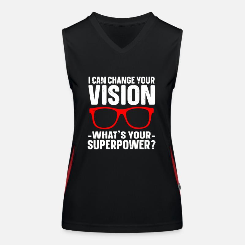 Optometrist Optician Optometry Funktionelles Kontrast-Tank Top für Frauen