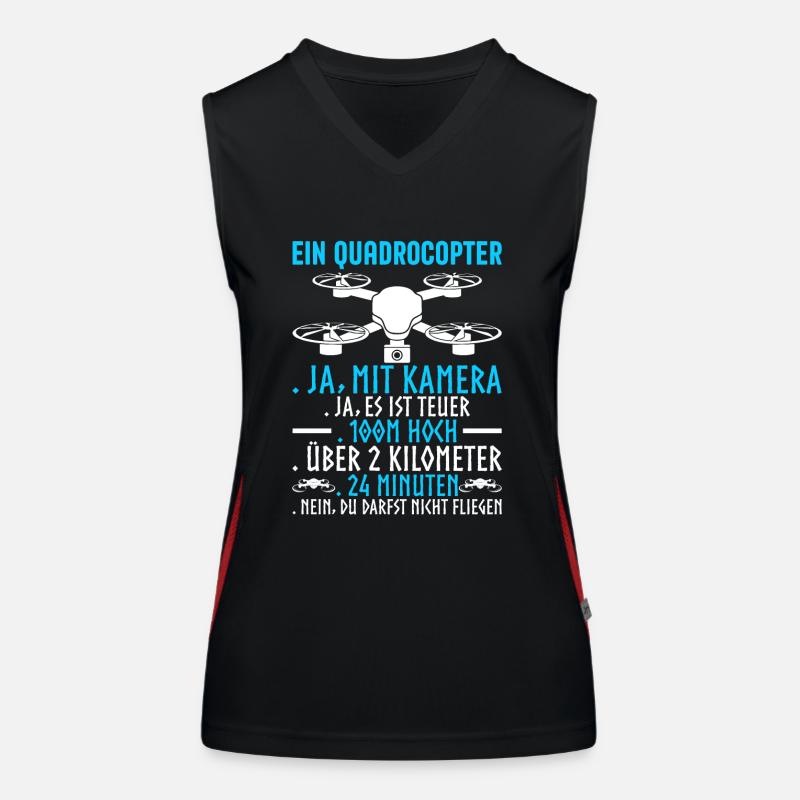 Pilote de drone UAV FPV Quadcopter Débardeur respirant contrasté Femme