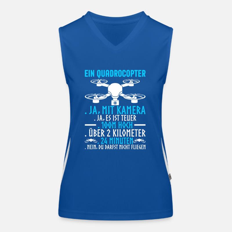 Drone Pilot UAV FPV Quadcopter Women's Functional Contrast Tank Top