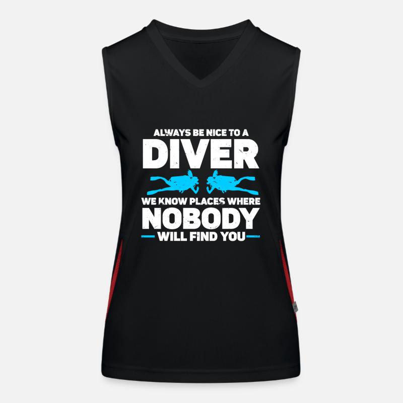 Diving Diver Women's Functional Contrast Tank Top