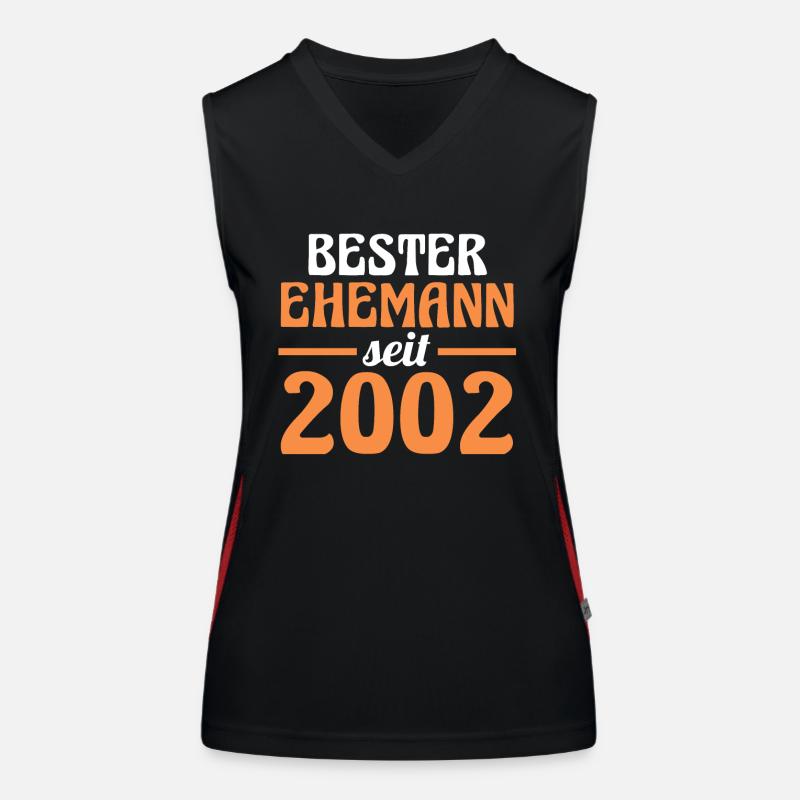 Valentinstag Bester Ehemann Seit 2002 Funktionelles Kontrast-Tank Top für Frauen