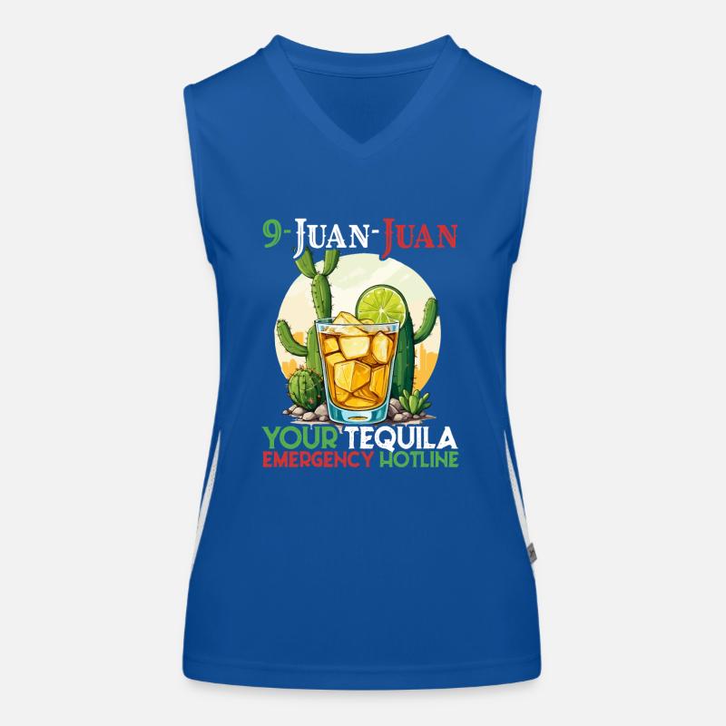 Lustiger Tequila Spruch Cinco De Mayo Design Funktionelles Kontrast-Tank Top für Frauen