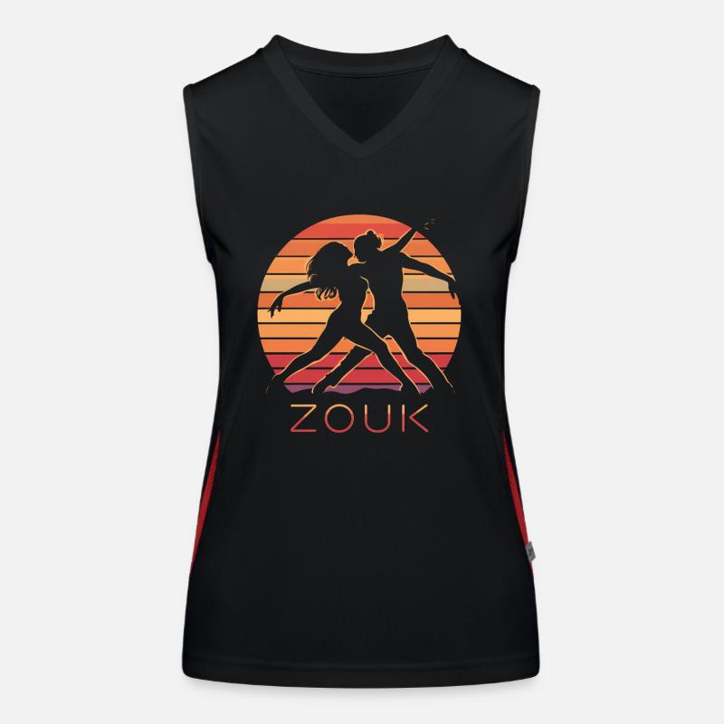 Cadeau de danse Zouk Débardeur respirant contrasté Femme