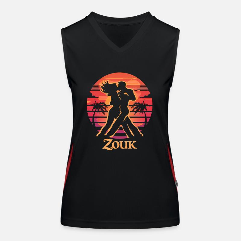 Cadeau de danse Zouk Débardeur respirant contrasté Femme