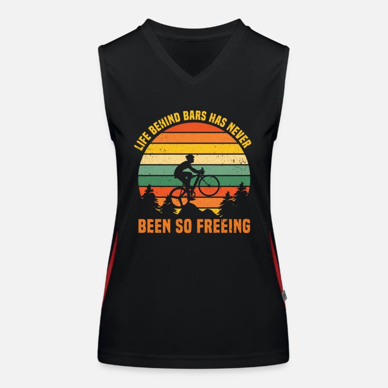 Das Leben hinter Gittern war noch nie so befreiend. Funktionelles Kontrast-Tank Top für Frauen