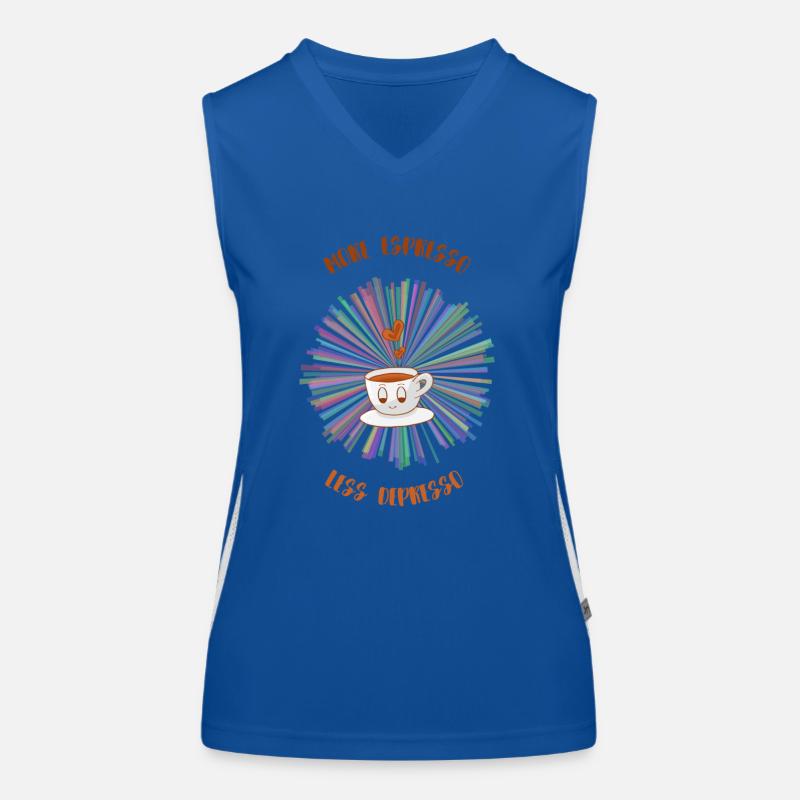 Espresso, Coffee, Kaffee, Latte, Geschenkidee, Fun Funktionelles Kontrast-Tank Top für Frauen