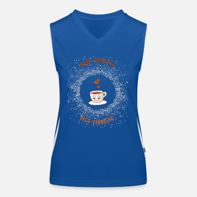Espresso, Coffee, Kaffee, Latte, Geschenkidee, Fun Funktionelles Kontrast-Tank Top für Frauen