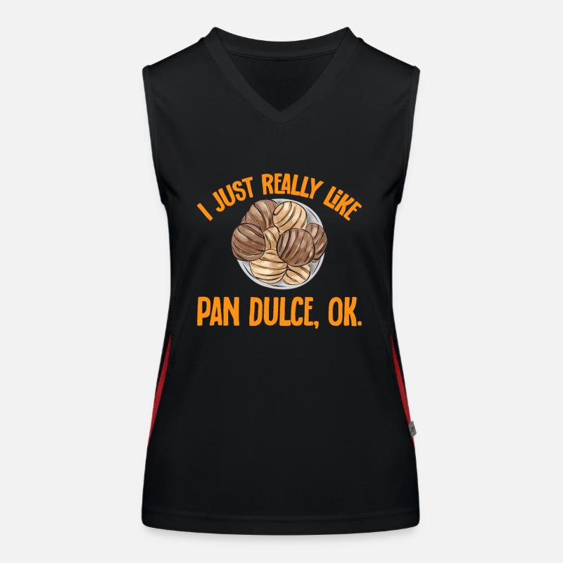 Concha Hispanic Mexican Pan Dulce Women's Functional Contrast Tank Top