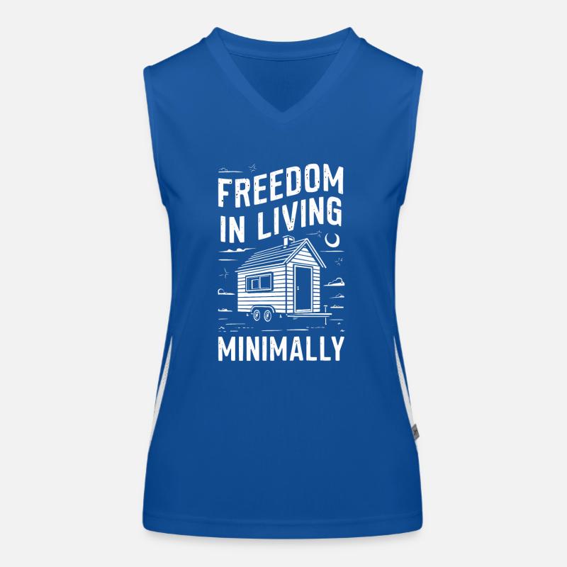 Rolling Tiny House Minimalistischer Lebensstil Funktionelles Kontrast-Tank Top für Frauen