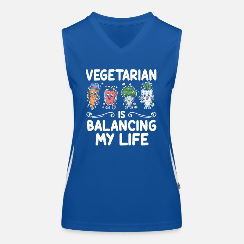 Vegetarian Balancing My Life Women's Functional Contrast Tank Top