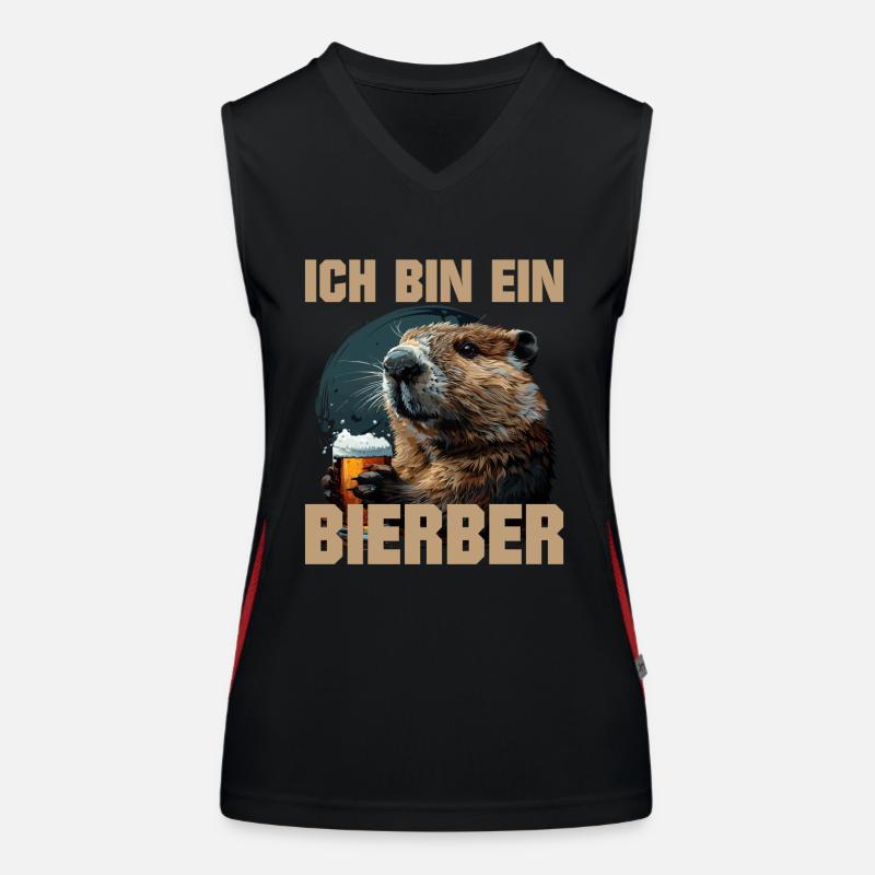 I'm a Bierber funny pun fun Women's Functional Contrast Tank Top