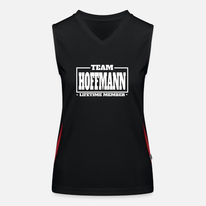 Team Hoffmann Birth Name Last Name Gift Women's Functional Contrast Tank Top