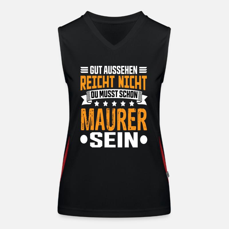 Bricklayer Building Construction Structural Engineer Bricklayer Funny Women's Functional Contrast Tank Top