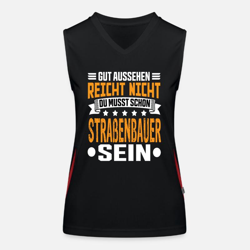 Constructeurs de routes Construction de routes Construction de routes Débardeur respirant contrasté Femme