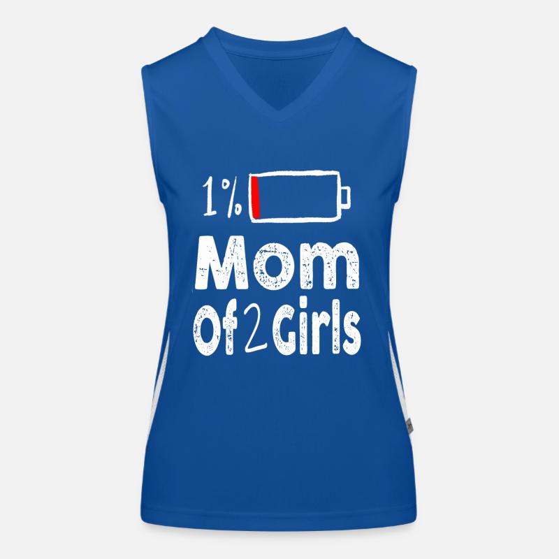 Mutter von 2 Mädchen Lustiger Muttertag Funktionelles Kontrast-Tank Top für Frauen
