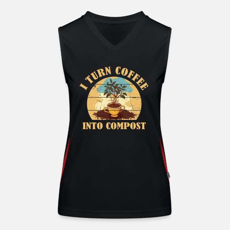 Je transforme le café en compost Blue Planet Débardeur respirant contrasté Femme