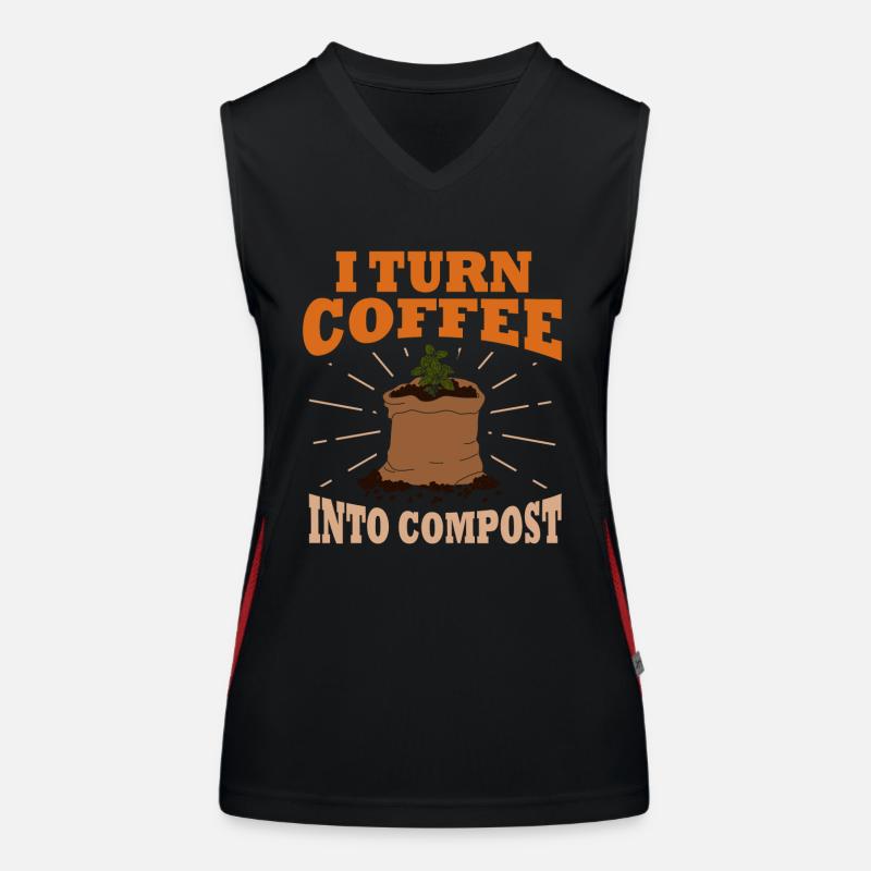 Je transforme le café en compost Blue Planet Débardeur respirant contrasté Femme