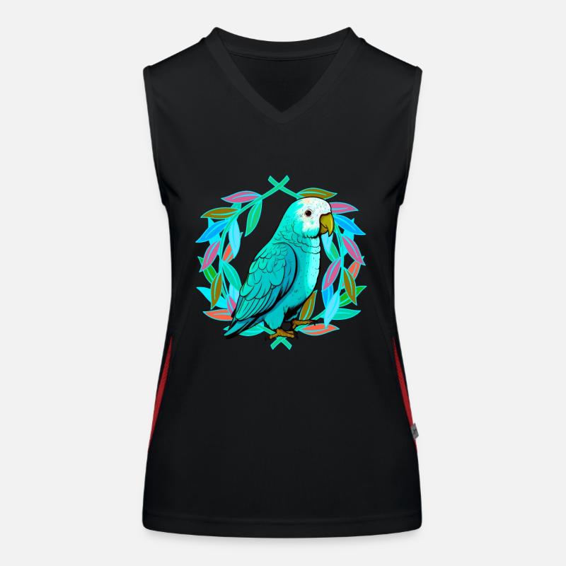 perroquet perroquets oiseau oiseaux Débardeur respirant contrasté Femme