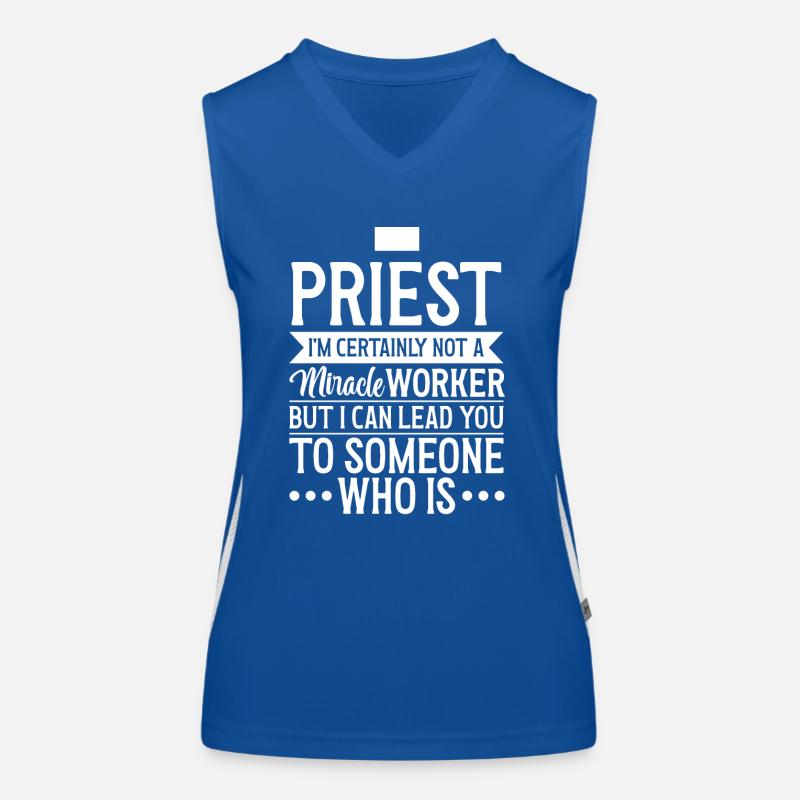 Priest Catholic Christian priest Women's Functional Contrast Tank Top