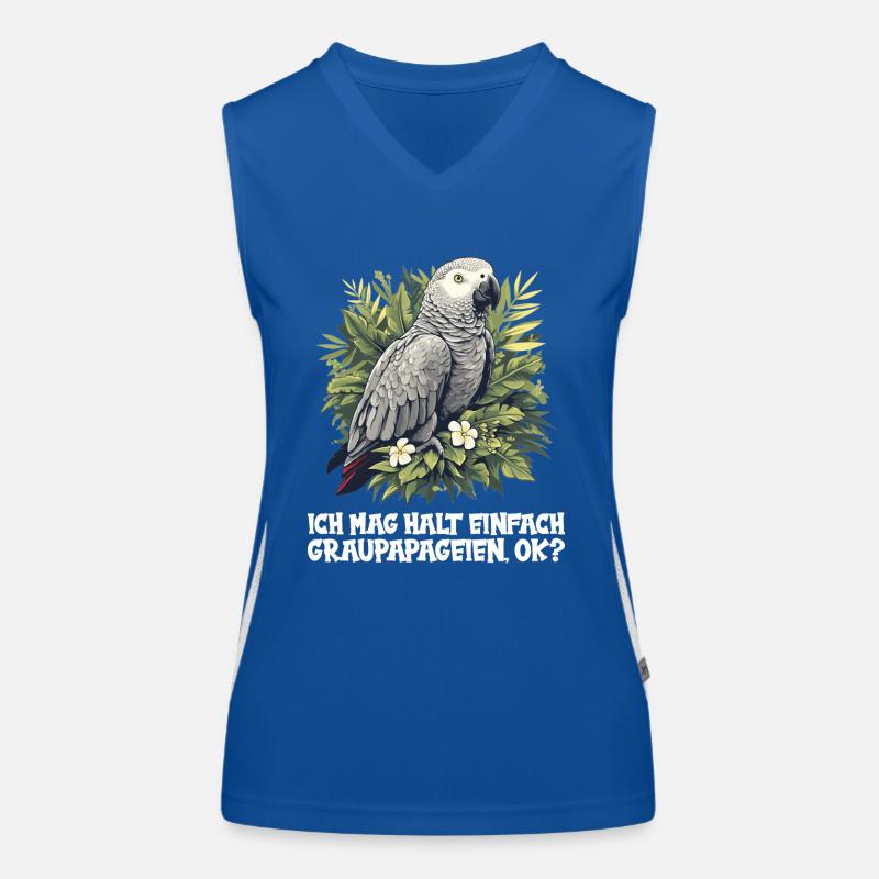 African grey parrots Women's Functional Contrast Tank Top