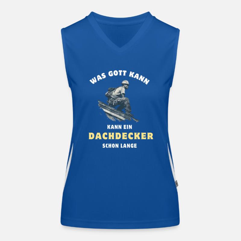 Roofer Retro Vintage Funny Saying Women's Functional Contrast Tank Top