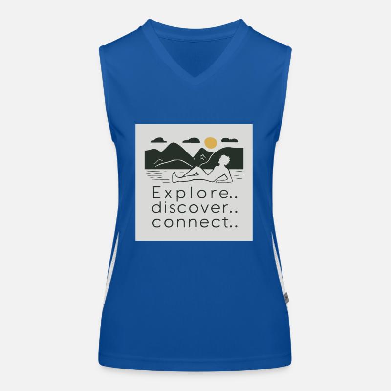 EXPLORER. DÉCOUVRIR. RELIER. Débardeur respirant contrasté Femme