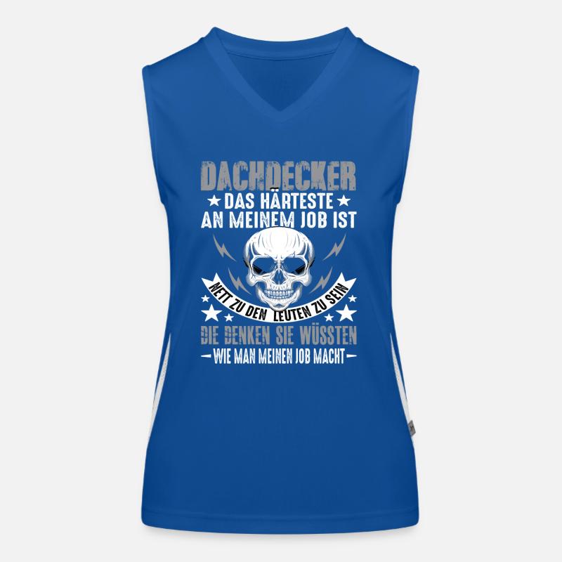 Dachdecker Dach Dachdeckerei Dachdecker Spruch Funktionelles Kontrast-Tank Top für Frauen