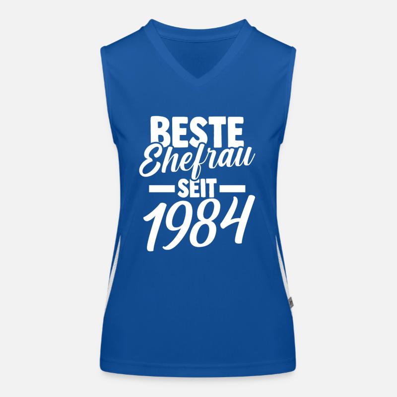Valentinstag Beste Ehefrau Seit 1984 Funktionelles Kontrast-Tank Top für Frauen