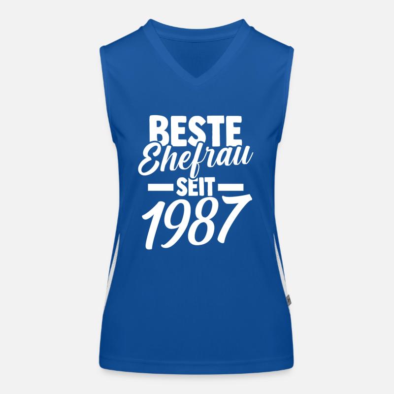 Valentinstag Beste Ehefrau Seit 1987 Funktionelles Kontrast-Tank Top für Frauen