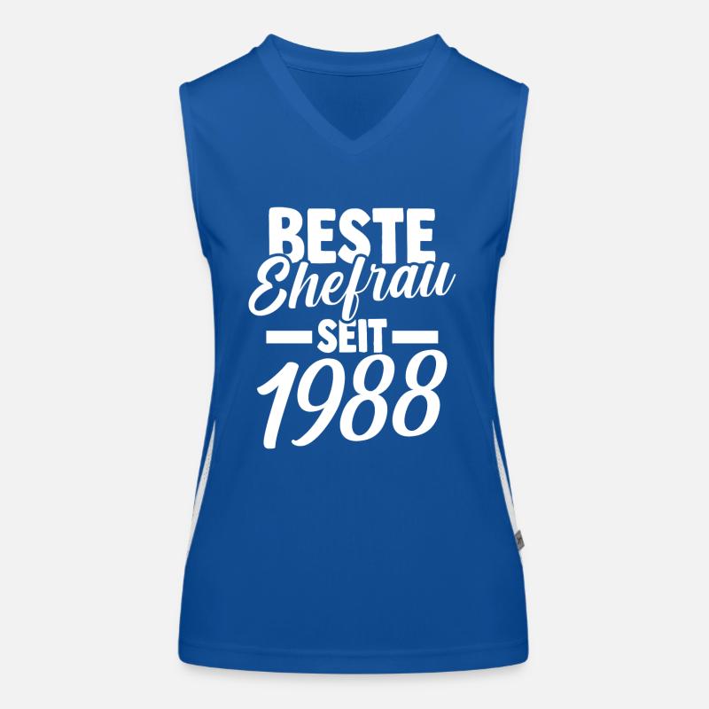Valentinstag Beste Ehefrau Seit 1988 Funktionelles Kontrast-Tank Top für Frauen