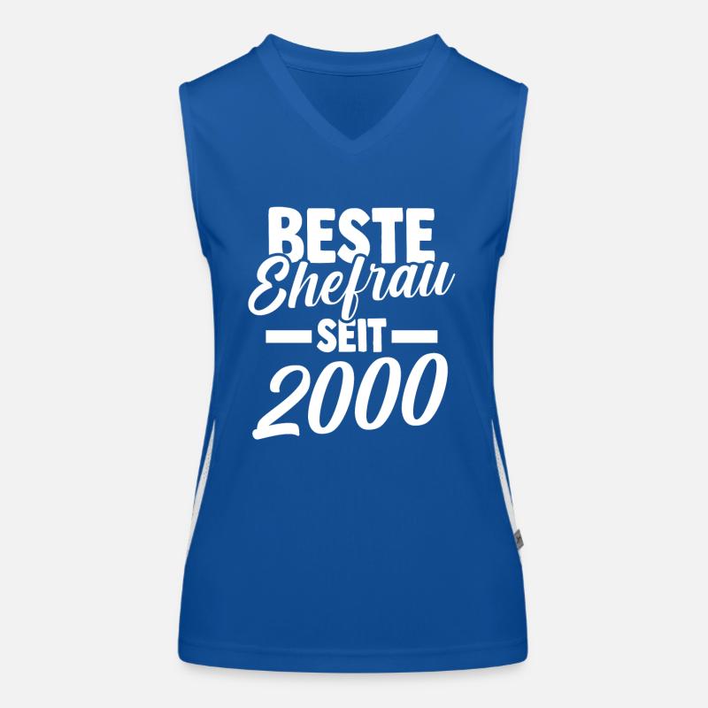 Valentinstag Beste Ehefrau Seit 2000 Funktionelles Kontrast-Tank Top für Frauen