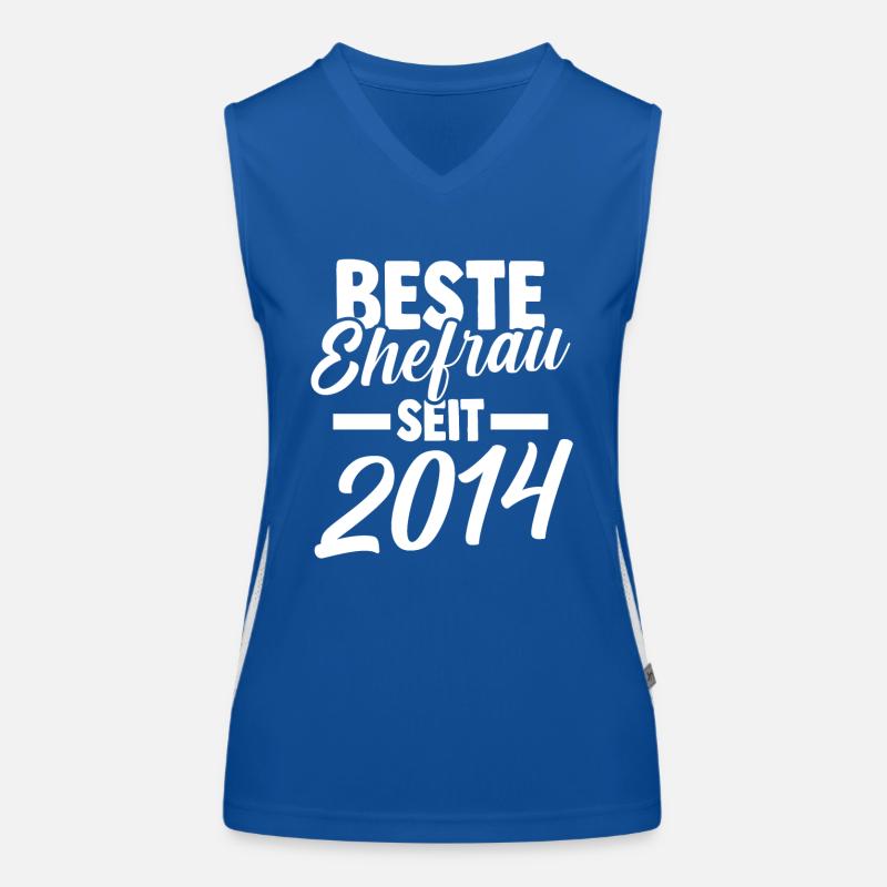 Valentinstag Beste Ehefrau Seit 2014 Funktionelles Kontrast-Tank Top für Frauen