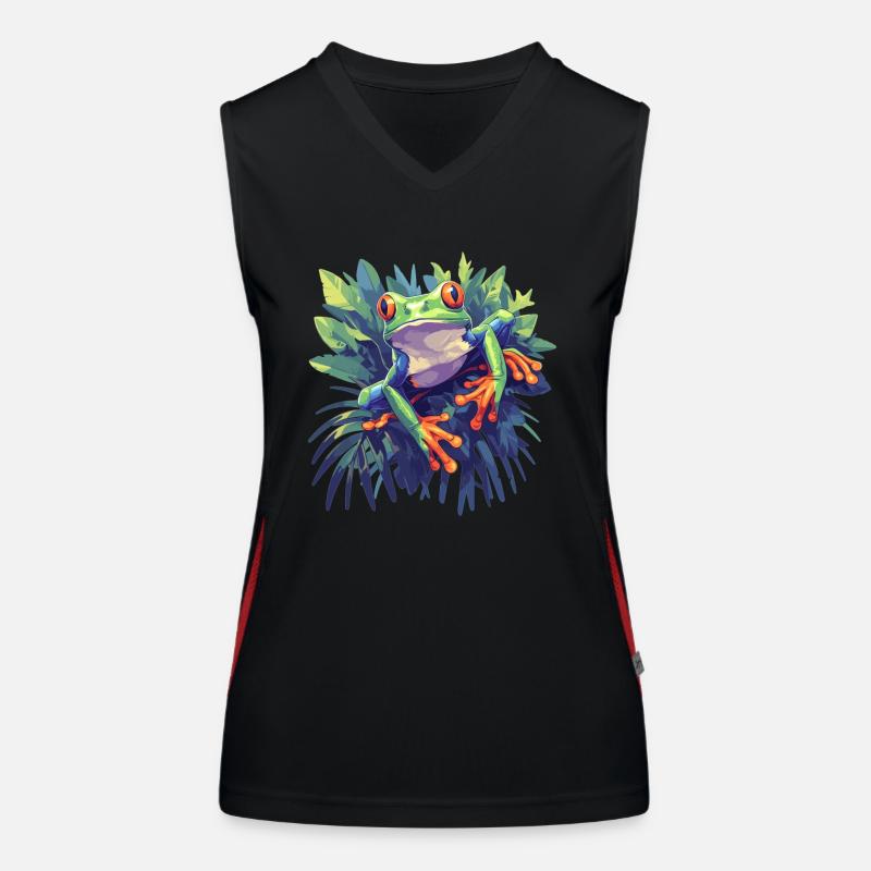 Tree Frog Baumfrösche Baumfrosch Women's Functional Contrast Tank Top