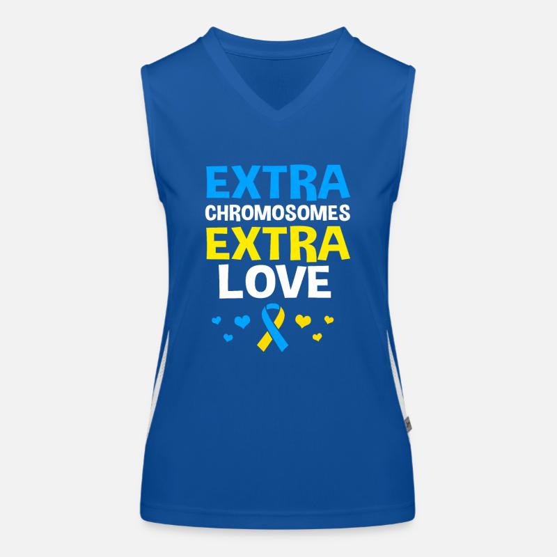 Down Syndrom T21 Chromosom Trisomie Funktionelles Kontrast-Tank Top für Frauen