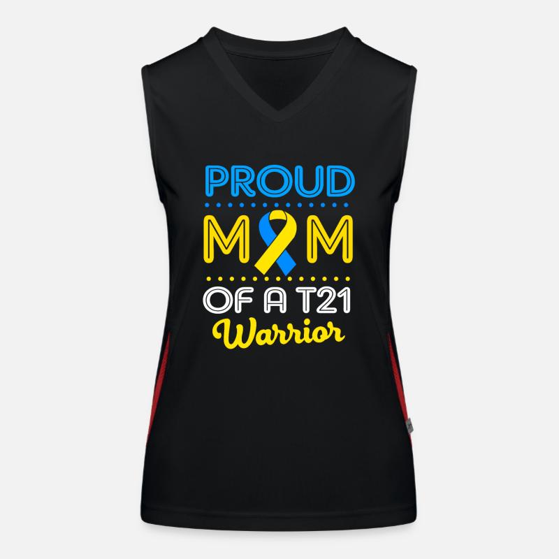 Down Syndrom Muttertag Mutter Mama Funktionelles Kontrast-Tank Top für Frauen